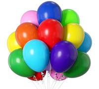 Rainbow Balloons 30 Pack, 12 Inch Rainbow Birthday Balloons Latex Helium Balloon for Girl Boy Pets Multicolour Birthday Decorations, Kids Party Decorations, Baby Shower, Wedding, Graduation,Retirement