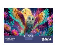 Rainbow Barn Owl Recycled Paper Jigsaw Puzzle 1000 Piece Moonlit Forest Birthday Gift Memory Improvement Party Game Home Decor 70x50cm/1000pcs