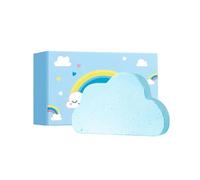 Rainbow Bath Ball - Natural Sea Salt Cloud, Colourful Fizzing Rainbow Trail, 100g Large Bath Non-Staining Formula, Moisture Rich Skin Softening for Kids Boys Girls Bathtub Garden Pool