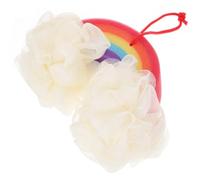 Rainbow Bath Exfoliating Sponge for Adults and Travelers | Easy Foaming, Quick Dry Storage, Hang Drying Design, Chest and Legs Cleaning, Cartoon Appearance