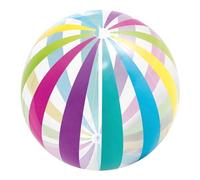Rainbow Beach Ball - Classic 14 Inch Round PVC Multicolored Balloon, Large Lightweight Waterproof Floating Toy, Vibrant Colorful Outdoor Pool Supply | Fun Summer Water Games For Backyard Lake Play