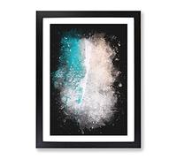 Rainbow Beach In Brisbane Australia Paint Splash Modern Framed Print | A3 Black Framed Wall Art | Ready to Hang | Modern Beach Picture | Living Room Bedroom Lounge Office