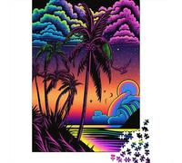 Rainbow Beach Puzzle Jigsaws 1000 Pieces for Adults & Teenager Age 12 Years Up Christmas Eve Gifts 1000pcs (75x50cm)