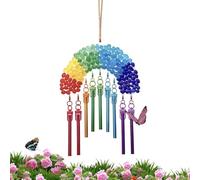 Rainbow Bead Catcher 21 x 15 cm Multi-Coloured Beads | Multi-coloured wall decoration for your home, living room, bedroom, entrance, wall, garden, backyard and parties