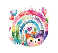 Rainbow Bear And Hearts Notebook | Journal: 8.5 x 11 | College-Ruled | 10 Pages