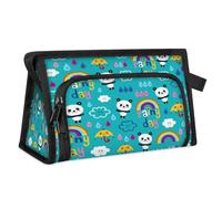 Rainbow Bear Pandas Travel Toiletry Bag for Women Men Girls Boys Pandas Multifunctional Makeup Pouch Bag Wash Toiletries Cosmetic Organizer Shower Bag
