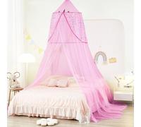 Rainbow Bed Canopy for Girls, X-Large Princess Bed Canopy Rainbow Bedroom Accessories Decor,Girls Mosquito Net Dome Canopy for Twin to King Size Bed