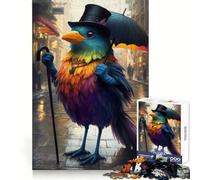 Rainbow Bird 1000 Piece Jigsaw Puzzles for Adults Teenagers Solid Logic Toy Quiet Fun Precision Cut Santa Wish Pick (38x52cm)