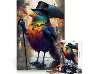 Rainbow Bird Jigsaw Puzzle for Adults 1000 Pieces Mental Logic Toy Soothing Fun Firm Cut Warm Surprise (38x26cm)
