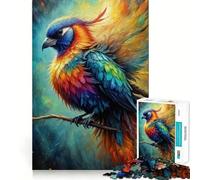 Rainbow Bird Jigsaw Puzzles 1000 Piece for Teenagers Logic Ability Toy Relaxing Fun Accurate Cut Artistic Gift (38x26cm)