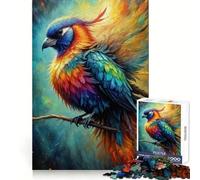 Rainbow Bird Jigsaw Puzzles 1000 Piece for Teenagers Logic Ability Toy Relaxing Fun Accurate Cut Artistic Gift (38x26cm)