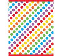 Rainbow Birthday Party Loot Bags (19cm x 27cm) Pack of 8 - Rainbow Dots Design, Vibrant & Eye-Catching Party Favor Bags for Kids