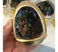 Rainbow Bismuth Ore Egg Quartz Crystal geode 1pc Ornaments