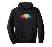 Rainbow Bison Design Men Women Kids Buffalo Bison Lovers Pullover Hoodie