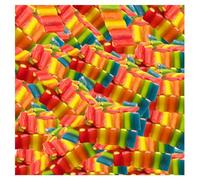 Rainbow & Black Liquorice Cartridges - Multicoloured Fruit-Flavoured Liquorice Sweets with Soft Filling - Pick n Mix Sweets Treat Mix (500g, Rainbow Liquorice)