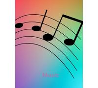 Rainbow Blank Sheet Music Notebook. Manuscript Paper. 12 Stave Staff Paper. Musicians Notepad. A4 150 page gift for music lovers. Back to School. Stocking Filler.