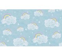 Rainbow Blue Sky Clouds Wallpaper Non-Woven As Creation 77144-1