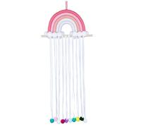 Rainbow Bow Holder, 12x31.5" Hanging Bow Holder for Girls Hair Bows, Colorful Lightweight Rainbow Wall Decor Hair Clips Hanger for Girls Room Bedroom Living Room, Wardrobe Jewellery Organisers