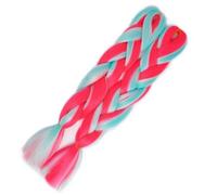 Rainbow Braiding Hair Extension，24 Inch 2 Packs Synthetic Braid in Hairs Extensions 4 Tone Crochet Colored Wig(B10)