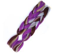 Rainbow Braiding Hair Extension，24 Inch 2 Packs Synthetic Braid in Hairs Extensions 4 Tone Crochet Colored Wig(D1)