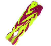 Rainbow Braiding Hair Extension，24 Inch 2 Packs Synthetic Braid in Hairs Extensions 4 Tone Crochet Colored Wig(B8)