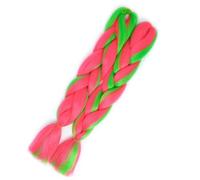 Rainbow Braiding Hair Extension，24 Inch 2 Packs Synthetic Braid in Hairs Extensions 4 Tone Crochet Colored Wig(B4)