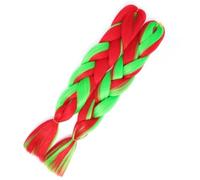 Rainbow Braiding Hair Extension，24 Inch 2 Packs Synthetic Braid in Hairs Extensions 4 Tone Crochet Colored Wig(B3)