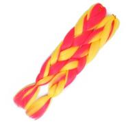 Rainbow Braiding Hair Extension，24 Inch 2 Packs Synthetic Braid in Hairs Extensions 4 Tone Crochet Colored Wig(B9)