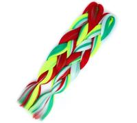 Rainbow Braiding Hair Extension，24 Inch 2 Packs Synthetic Braid in Hairs Extensions 4 Tone Crochet Colored Wig(D14)