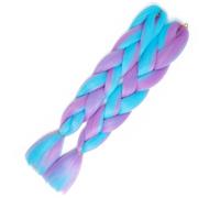 Rainbow Braiding Hair Extension，24 Inch 2 Packs Synthetic Braid in Hairs Extensions 4 Tone Crochet Colored Wig(B7)