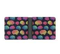 Rainbow Brains Pattern Bifold Wallet for Men with Card Slot
