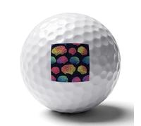 Rainbow Brains Pattern Personalized Golf Balls Distance Practice Ball for Indoor Outdoor