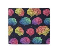 Rainbow Brains Pattern Slim Billfold Wallet for Men Front Pocket Purse Card Holder with ID Window