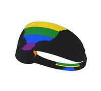 Rainbow Brazil Printing Double-Sided,Unisex Elastic Sports Headband,Ideal As A Gift For Sports-Loving Friends,Family