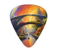Rainbow Bridge after rain Guitar paddles, bass guitar, electric guitar or Hawaii four strings (12 packs, thin, medium, heavy)
