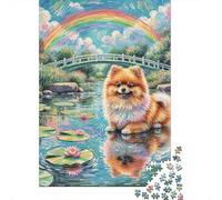 Rainbow Bridge Dog 1000 Pieces Eco-friendly Paper Premium Jigsaw Puzzle Kids Beginners Fun Educational Game Gifts 52x38cm/1000pcs