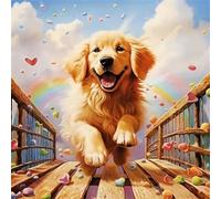 Rainbow Bridge Dog 60 Piece Jigsaw Puzzles for Adults, Colourful, Fun, Challenging and Brainteasing Adults jigsaw puzzles 60 Pieces, Beautiful Decoration Puzzle