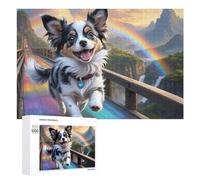 Rainbow Bridge Dog Heaven Painting Adult Puzzle, 1000 PCS, Relaxing Jigsaw Activity, A Satisfying Project for Experienced Puzzlers, for Puzzle Fans