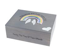 Rainbow Bridge Friends 2332 Pet Loss Pet Memorial Wings Memory Box