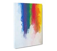 Rainbow Bridge In Abstract Modern Canvas Wall Art Print Ready to Hang, Framed Picture for Living Room Bedroom Home Office Décor, 30x20 Inch (76x50 cm)