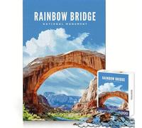 Rainbow Bridge N Monument Jigsaw Puzzles 1000 Pieces Mental Dexterity Easy Relaxation Flawless Fit Meaningful Gift size 50x75cm