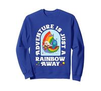 Rainbow Brite Adventure Is Just A Rainbow Away Sweatshirt, Adult Unisex, Royal Blue, Large