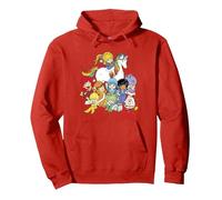 Rainbow Brite & Friends Vintage Color Kids And Sprites Group Pullover Hoodie, Adult Unisex, Red, Large
