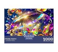 Rainbow Butterfly 1000 Pieces Jigsaw Puzzle Adults Teens Fun Relaxing Entertainment Smooth Finish Poster Guide 38x26cm/1000pcs