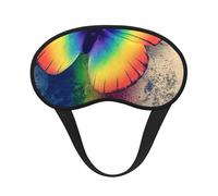 Rainbow Butterfly Print Adjustable Eye Cover for Sleeping, Comfortable, Pressure-Free and Breathable Sleeping Masks