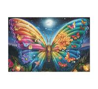 Rainbow Butterfly Wings 1000 Piece Jigsaw Puzzle for Adults Happy Time Jigsaw Cozy Night In Activity Colourful Challenge Great Gift for Puzzle Lovers Stress Reliever 1000 PCS
