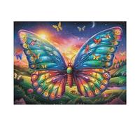 Rainbow Butterfly Wings 500 Pcs Jigsaw Puzzle Bundle Family Puzzle Lovers Fun Family Game Mindful Activity Spring Cardboard 500 PCS