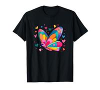 Rainbow Butterfly with Hearts Lovers T-Shirt