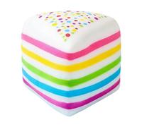 Rainbow Cakes Stress Ball 10x10x9.5cm Soft Rainbow Cake Squeezing Toy Exercises Fingertip Jumbo Food Fidget Dessert With Stress Relief Stretchy Cake Squeeze Toys For Working And Studying