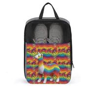 Rainbow Camel Pattern Shoe Bag with Zipper Closure,Storage Bags with Handle And Portable,Water-Resistant Shoe Pouch Travel Essentials
